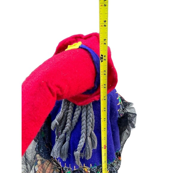Vintage Halloween Witch standing figure vintage Handmade Rustic Farmhouse 25”H - Picture 5 of 9